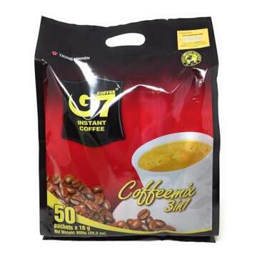 Trung Nguyen — G7 3 in 1 Instant Coffee — Coffee With Non-dairy Creamer and Sugar — Strong and...