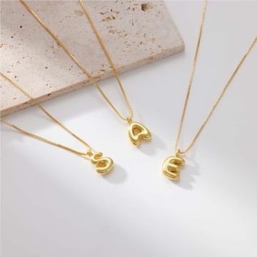 Shop 14K Gold Plated Bubble Letter Necklaces for Women