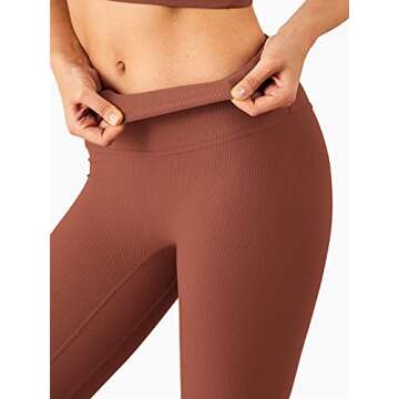 Chilylori KIKIWING Ribbed Biker Shorts for Women High Waisted Yoga Shorts Workout Biker Shorts Compression Shorts Women Gym Biker Short for Women Tummy Control Bronze M