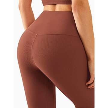 Chilylori KIKIWING Ribbed Biker Shorts for Women High Waisted Yoga Shorts Workout Biker Shorts Compression Shorts Women Gym Biker Short for Women Tummy Control Bronze M