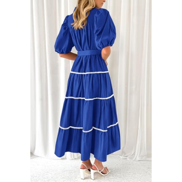 PRETTYGARDEN Women's Summer Maxi Tiered Ruffle Dress