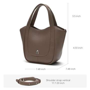 LA FESTIN Tote Bag for Women Crossbody Hobo Shoulder Purse with Pocket Clutch Small Grey Handbag Small Handle for Daily Travel