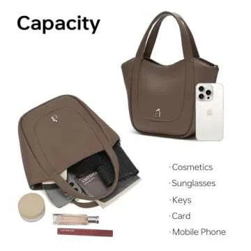 LA FESTIN Tote Bag for Women Crossbody Hobo Shoulder Purse with Pocket Clutch Small Grey Handbag Small Handle for Daily Travel