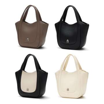 LA FESTIN Tote Bag for Women Crossbody Hobo Shoulder Purse with Pocket Clutch Small Grey Handbag Small Handle for Daily Travel