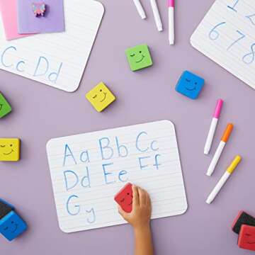 Juvale 24 Pack Magnetic Mini Dry Erase Board Erasers for Teachers, Classroom Whiteboard, School Supp...