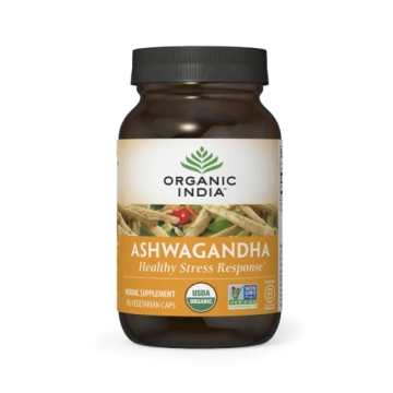 ORGANIC INDIA Ashwagandha Capsules - Organic Ashwagandha Supplement - Vegan Ashwagandha Root, Gluten...