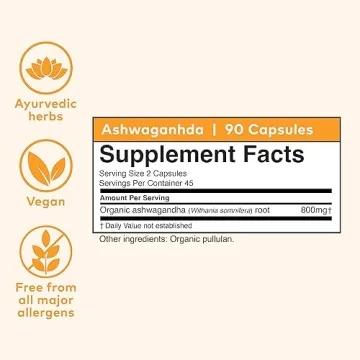 Organic India Ashwagandha Capsules for Stress and Sleep