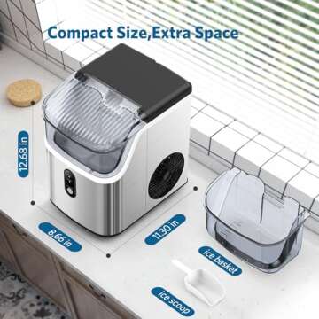 COWSAR Nugget Ice Maker for Chewable Ice on Demand