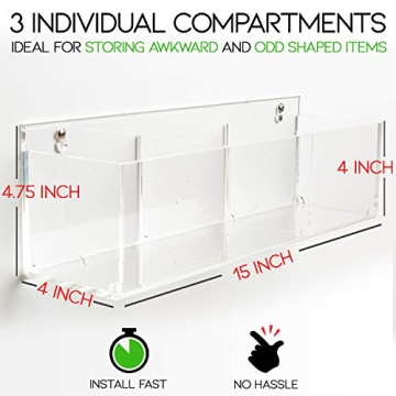 Stylish No-Drill Acrylic Makeup Organizer for Bathrooms