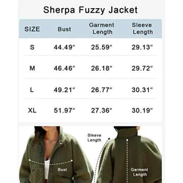 Warm Sherpa Fleece Jacket with Pockets for Women