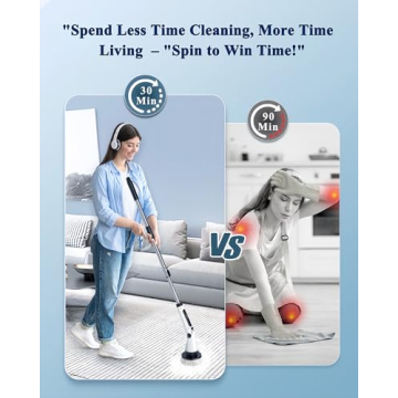 LOSUY Electric Spin Scrubber with 8 Brush Heads
