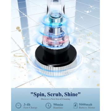 LOSUY Electric Spin Scrubber with 8 Brush Heads