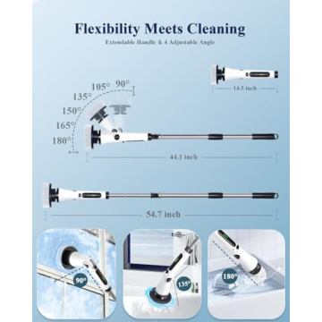 LOSUY Electric Spin Scrubber with 8 Brush Heads