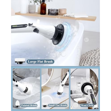 LOSUY Electric Spin Scrubber with 8 Brush Heads