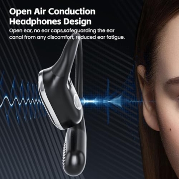 TRAUSI Open Ear Wireless Earbuds with 50H Playtime