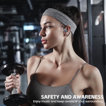 TRAUSI Open Ear Wireless Earbuds with 50H Playtime