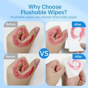 MATERN'ELLA Flushable Wipes, Unscented Adult Wet Wipes with Dandelion & Aloe Vera, Personal Cleansing Toilet Wipes 100% Plant Based Fibers Soft and Septic Sewer Safe 320 Wipes (8 Packs of 40)