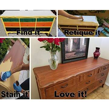 Retique It Liquid Wood Quart - Stainable Wood Fiber Paint Puts a Fresh Wood Coat (32oz Light)