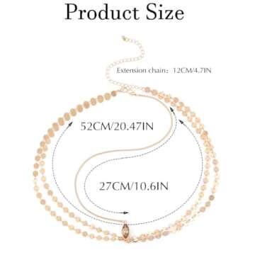 Yean Gold Head Chain Bohemian Hair Jewelry Headpiece Forehead Band Festival Hair Headband Accessories for Women and Girls (Gold)