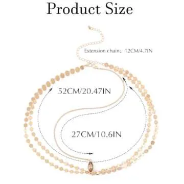 Yean Gold Head Chain Bohemian Hair Jewelry Headpiece Forehead Band Festival Hair Headband Accessories for Women and Girls (Gold)