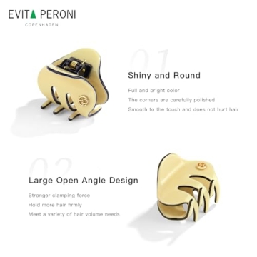 EVITA PERONI Mini Resin Hair Clips Colorful Durable Stylish