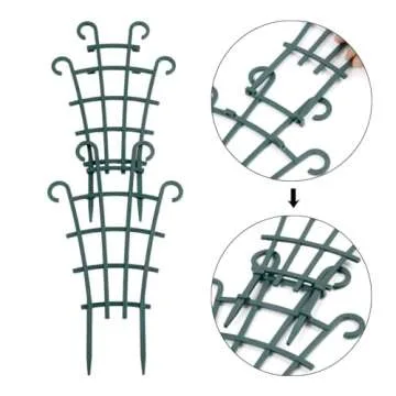 UWIOFF Trellis for Potted Plants, Mini Garden Trellis for Climbing Plants Stackable Plant Trellis Indoor Plastic Potted Plant Support DIY Climbing Trellis Flower Pots Supports, 4 Pack