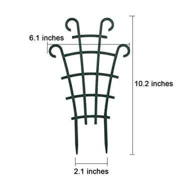 UWIOFF Trellis for Potted Plants, Mini Garden Trellis for Climbing Plants Stackable Plant Trellis Indoor Plastic Potted Plant Support DIY Climbing Trellis Flower Pots Supports, 4 Pack
