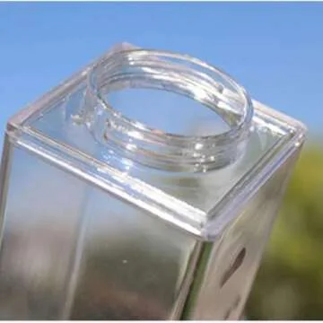 Jinberry 500ml/17Oz Cute Clear Milk Carton Water Bottle Portable Drinkware for Outdoor Climbing Tour or Camping