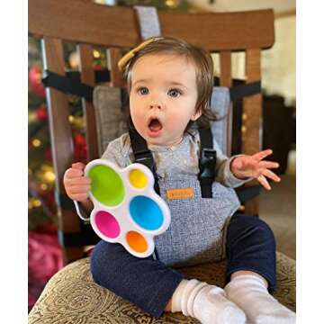 liuliuby Baby Travel Essential Harness Seat | Travel High Chair for Babies | Portable High Chair for Travel Baby Essentials | Baby Travel Gear, Baby Traveling Must Haves | Portable Highchair for Baby