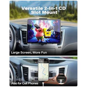 Versatile APPS2Car CD Slot Tablet Car Mount for Road Trips