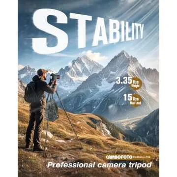 CAMBOFOTO 74-inch-Professional-Camera-Photography-Tripod, Ball Head Aluminum DSLR/SLR Tripod & Monop...