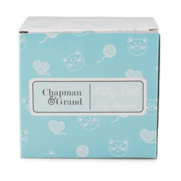 Adorable Kitty Cat Pen Holder in White and Turquoise