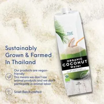 Thai Coco - Organic Natural Coconut Water No Sugar Added - 33.8 fl. oz. 2 Pk