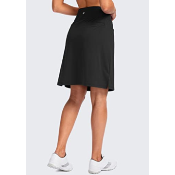 SANTINY Women's 20'' Knee Length Golf Skort with Pockets
