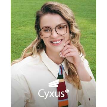 Cyxus Blue Light Glasses for Women, Blue Light Blocking Eyeglasses for Women, Round Computer Eyewear...