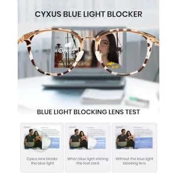 Cyxus Stylish Blue Light Glasses for Women, Lightweight & Durable