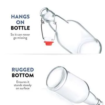 Swing Top Glass Bottles for Homemade Drinks - 16 Oz Pack