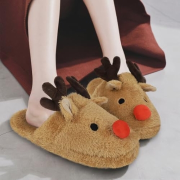 Adorable Faux Fur House Slippers for Women Girls