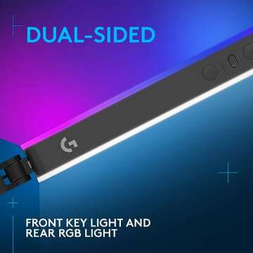 Logitech G Litra Beam LX Premium Dual-Sided RGB LED Streaming Key Light With TrueSoft, for Streaming, Broadcasting, LIGHTSYNC, Bluetooth, USB, PC/Mac – Graphite