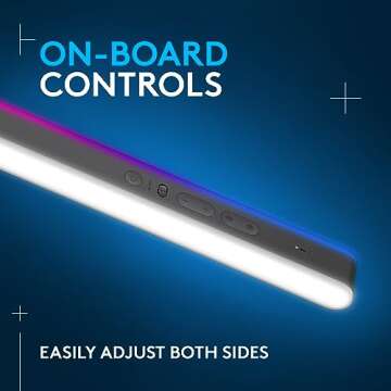 Logitech G Litra Beam LX Premium Dual-Sided RGB LED Streaming Key Light With TrueSoft, for Streaming, Broadcasting, LIGHTSYNC, Bluetooth, USB, PC/Mac – Graphite