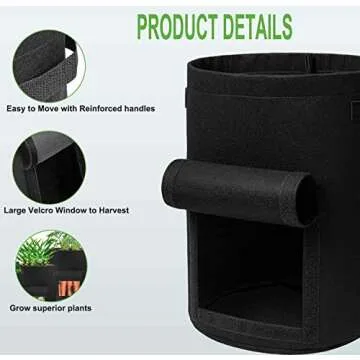 Potato Grow Bags - 10 Gallon Planters for Veggies