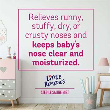 Little Remedies Sterile Saline Nasal Mist, Safe for Newborns, 3 oz (Pack of 1)