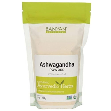 Banyan Botanicals Organic Ashwagandha Powder – Vitality, Stress Relief | 1/2 lb