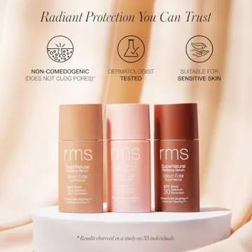 SuperNatural Radiance Serum Broad Spectrum SPF 30 Sunscreen - Tinted Sunscreen for Face, Tinted Mineral Sunscreen for Face, Tinted SPF Skin Tint