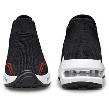 DOUSSPRT Womens Walking Shoes Slip on Sock Sneakers Lady Girls Nurse Mesh Air Cushion Platform Loafe...