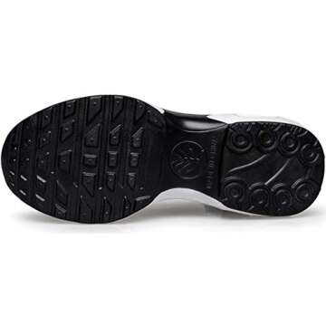 DOUSSPRT Womens Walking Shoes Slip on Sock Sneakers Lady Girls Nurse Mesh Air Cushion Platform Loafers Fashion Casual Size 10 Black&White