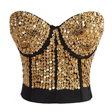 Trendy Alivila.Y Sequin Bustier Top for Parties