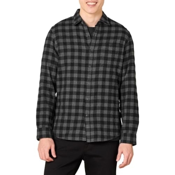 Stylish Amazon Essentials Men's Slim-Fit Long-Sleeve Plaid Flannel Shirt for Everyday Wear