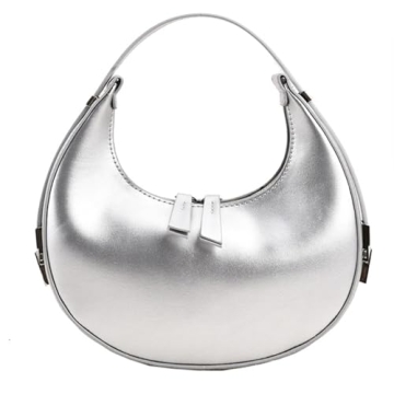 FantasyBear Silver Hobo Handbag: Stylish, Eco-Friendly & Versatile