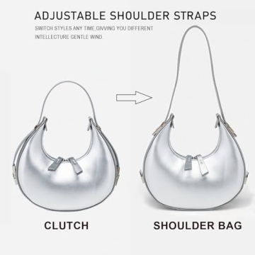 FantasyBear Stylish Eco-Friendly Hobo Handbag Silver